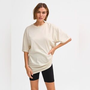 NWT Organic Cotton Boyfriend Tee in Bone